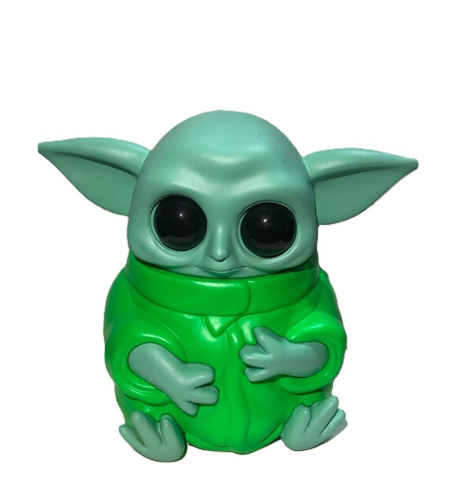 Moledor Metalico Baby Yoda de 4 partes 55 mm